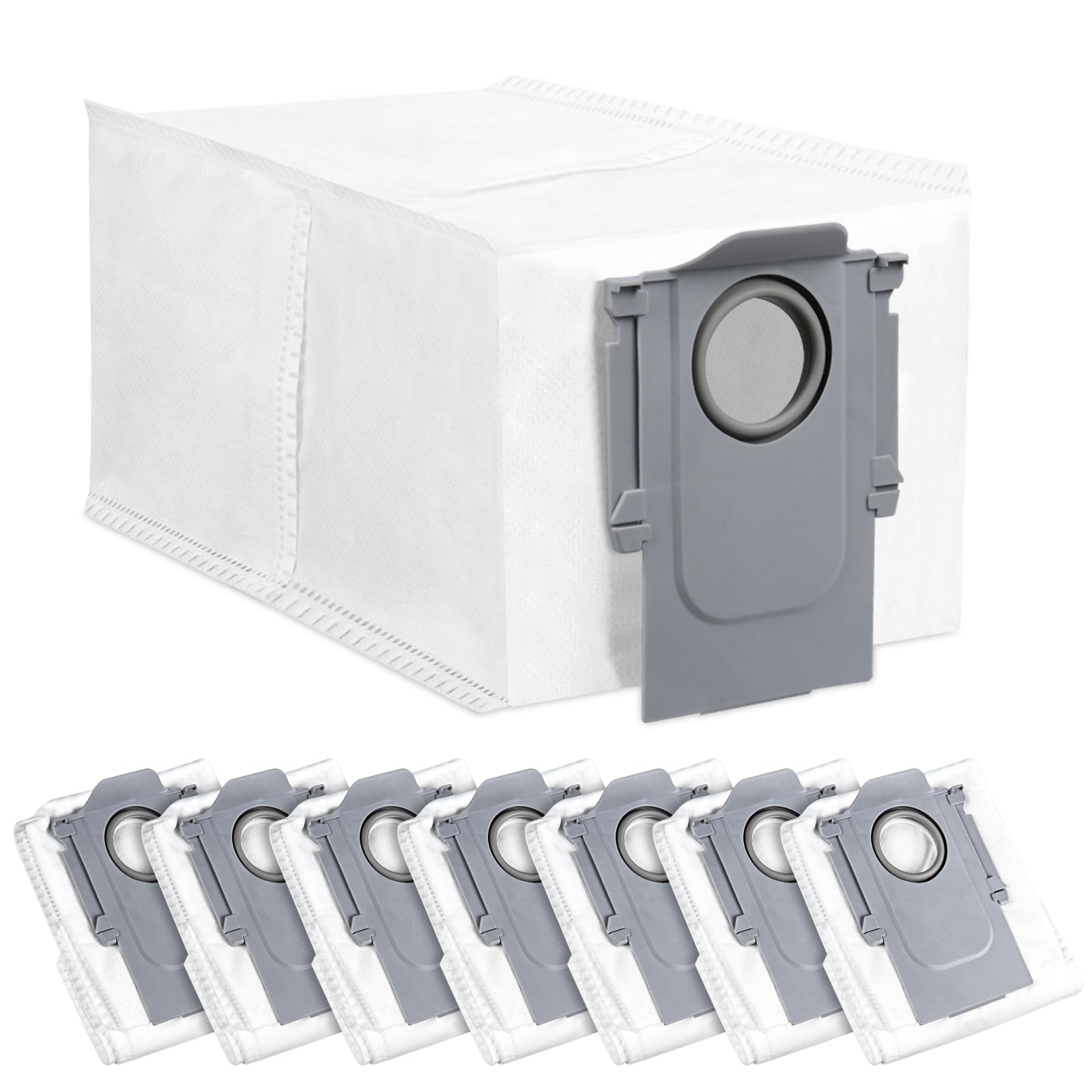 8 Pack Dust Bags for Roborock Q Revo Robot Vacuum - 2.7L Large Capacity Disposable Replacement Dust Bags | Perfect for Pet Hair, Allergen Control & Easy Home Cleaning