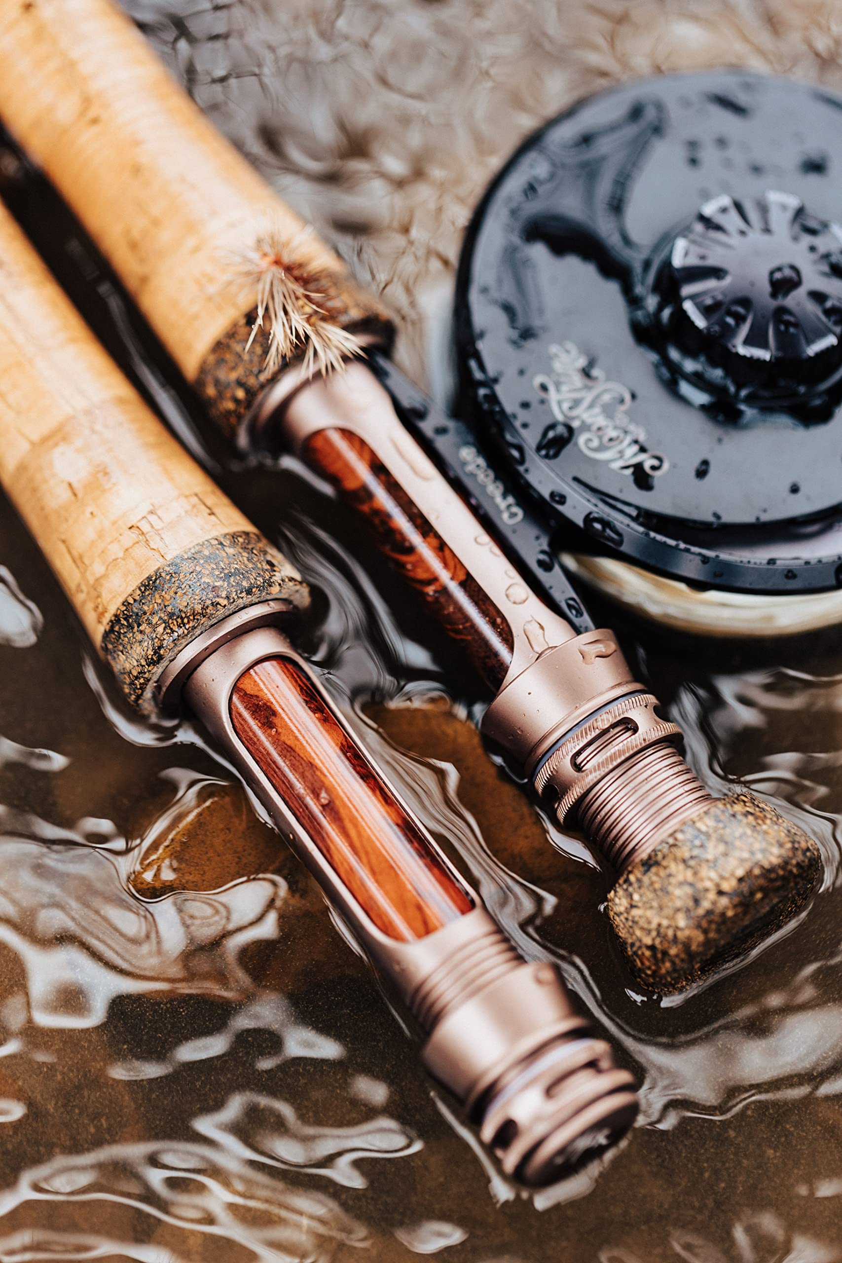 Moonshine Rod Co. Premium Fly Fishing Rod with Carrying Case & Extra Tip - Slow/Medium/Fast Action - Ideal for Trout, Bass & Salmon Fishing in Rivers & Lakes