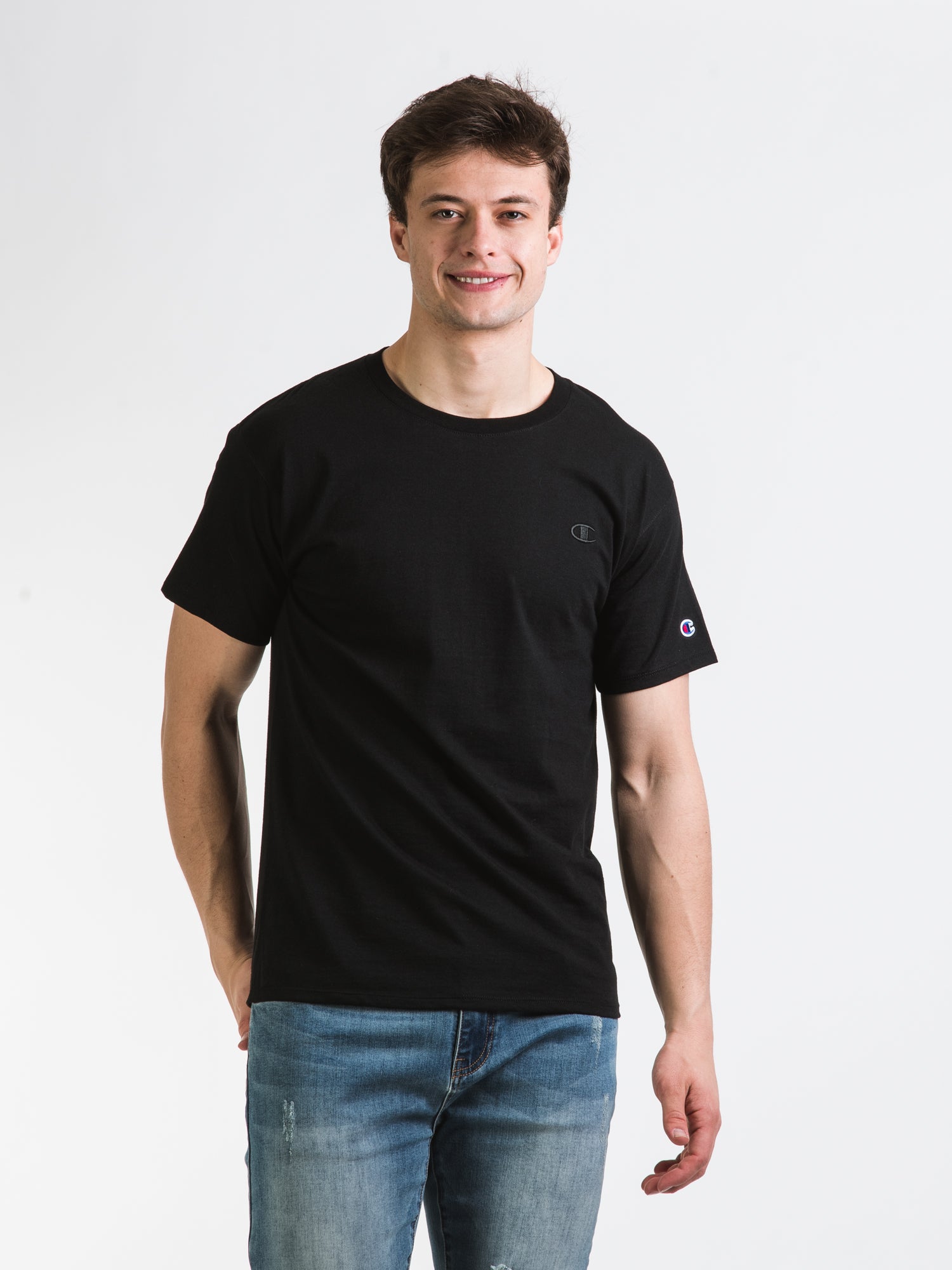 Champion Classic Jersey T-Shirt for Men & Women | Soft Cotton Short Sleeve Tee | Casual Everyday Wear & Gym Workout Shirt | Clearance Sale