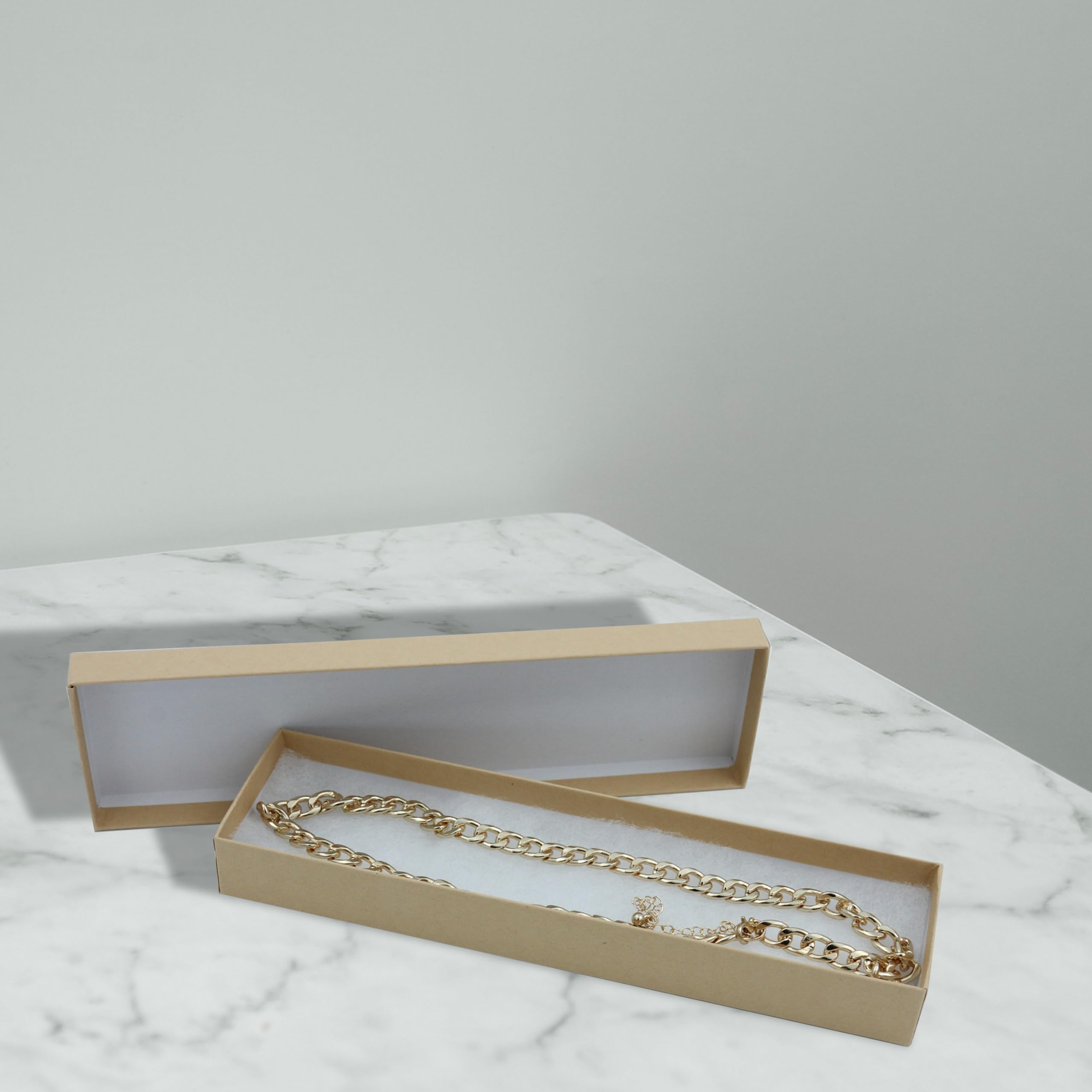 SSWBasics 100% Recycled Cotton Filled Kraft Jewelry Gift Boxes - 8