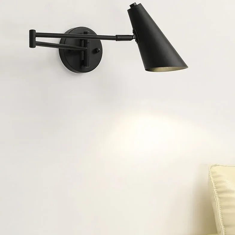 Adjustable Wide Flare Wall Sconce - Modern Bedroom Lighting Fixture for Reading & Relaxation