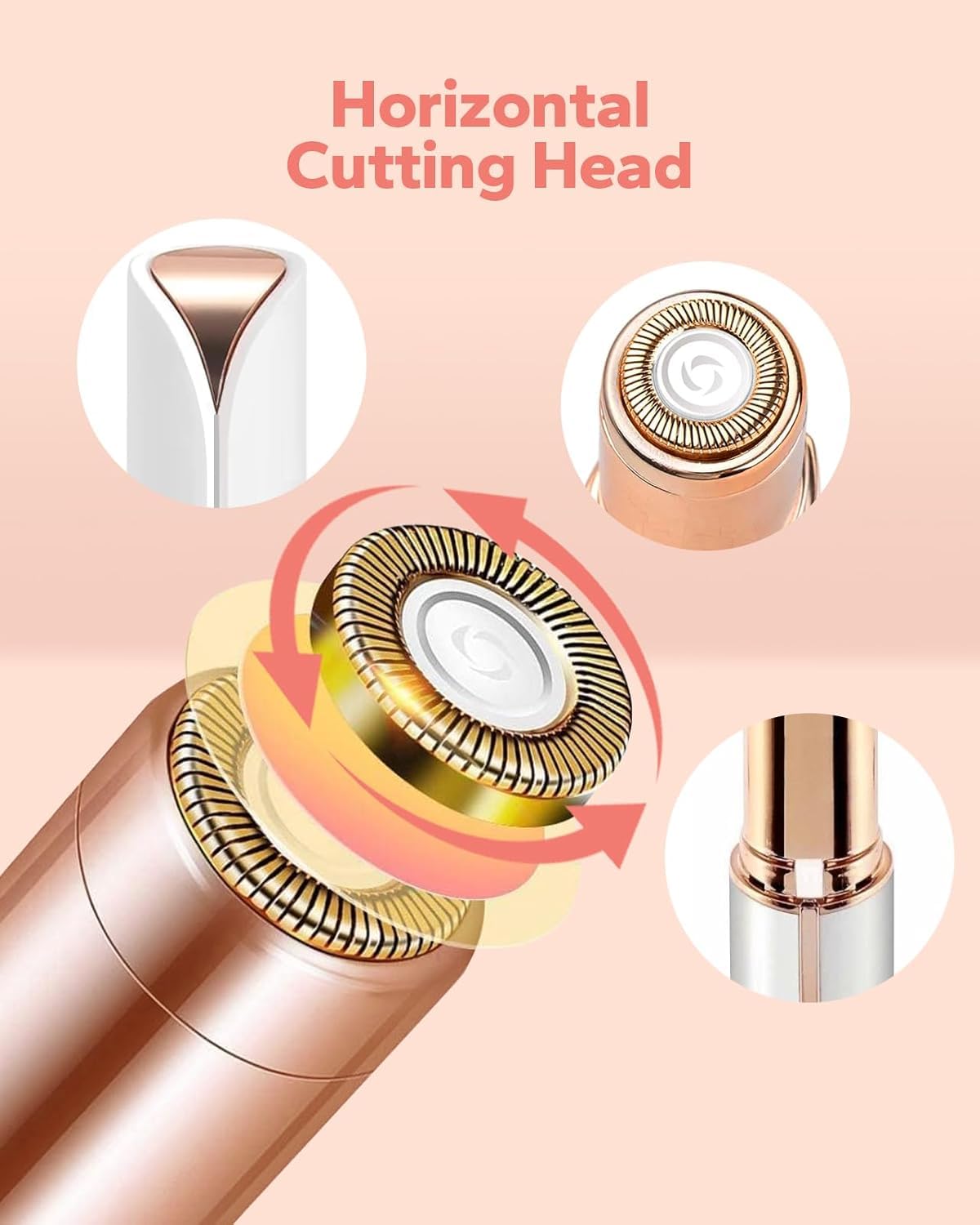 Flawless Hair Remover for Women - Facial Hair Remover, Mini Epilator Trimmer for Upper Lip, Chin & Eyebrows - Battery-Powered Lipstick-Shaped Skincare Device (EK-16) | Perfect for Travel, Home Use & Quick Touch-Ups