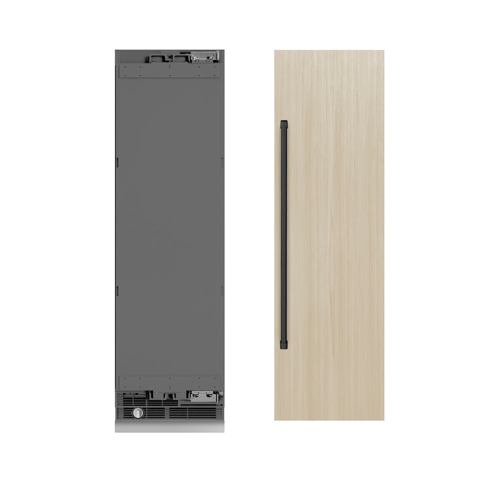 ZLINE Autograph Edition 24 Inch Panel Ready Column Refrigerator - 12.5 cu ft Capacity, Graphite Gray Interior with Matte Black Accents (RBCRVZ 24 MB) - Perfect for Modern Kitchens, Wine Storage & Open Concept Living Spaces
