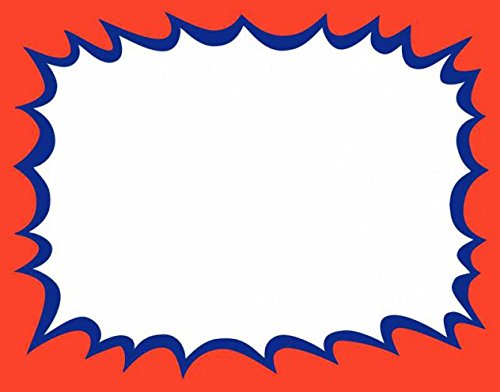 3.5x5.5 Inch Blank Burst Sale Signs - 100 Cards for Retail Pricing Displays