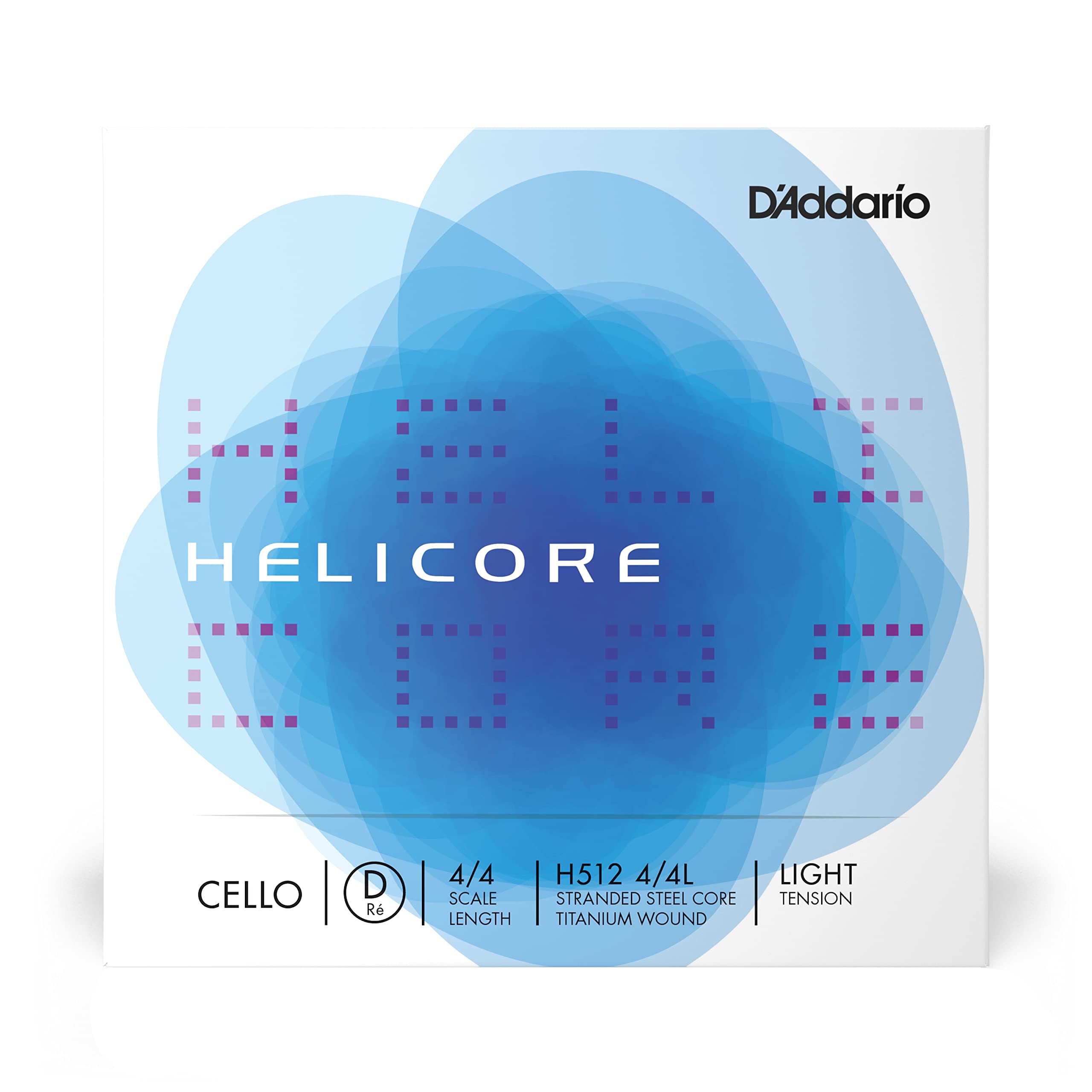 D'Addario Helicore Cello D String - Single 4/4 Scale Light Tension String for Professional Cellists | Perfect for Solo Performances, Orchestral Playing & Practice Sessions