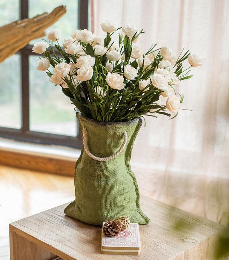 White Camellia Artificial Flowers - Modern Home Decor for Living Room & Bedroom | Elegant Floral Arrangement Ideas for Housewarming, Wedding Centerpieces & Interior Design