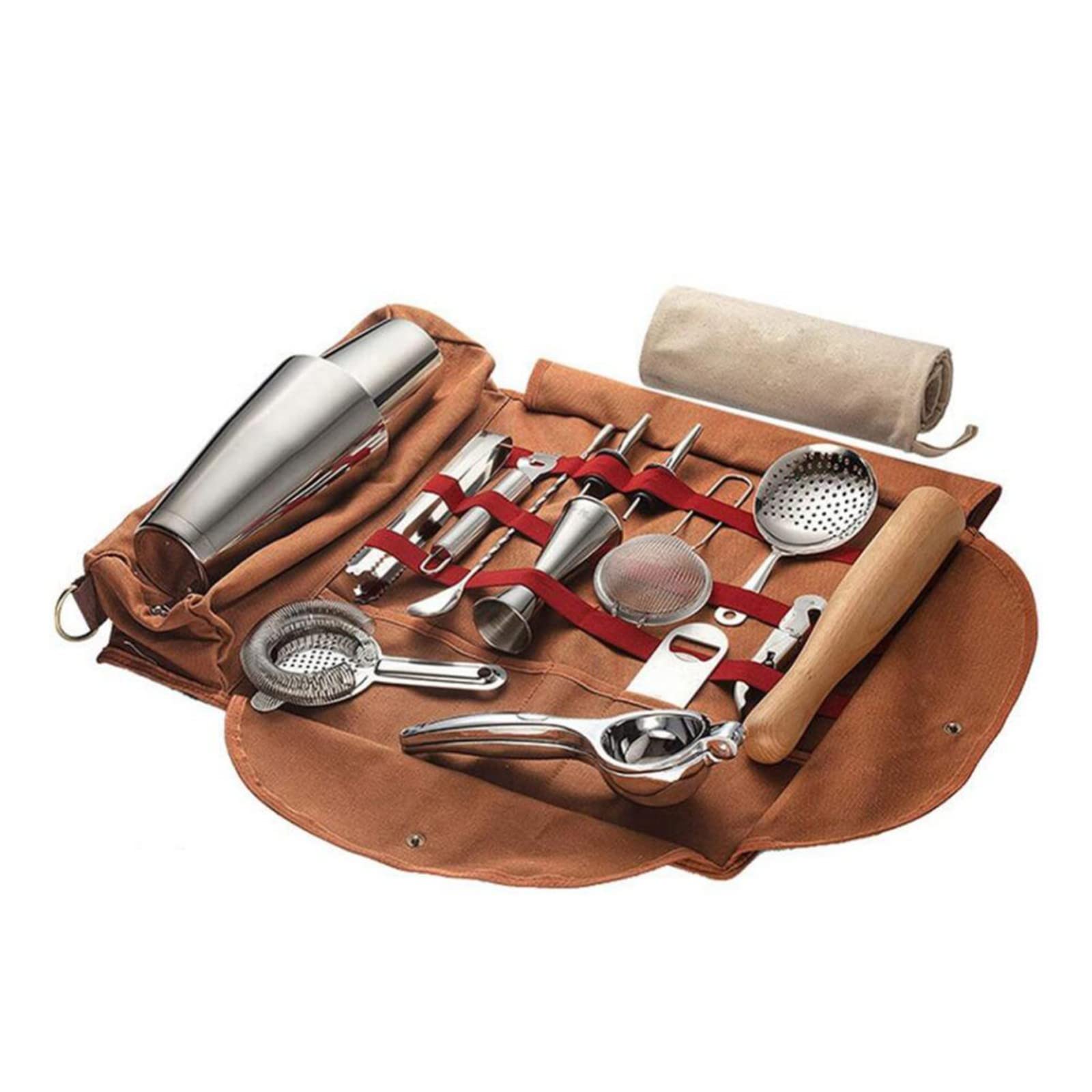 Premium HXHN Bar Cocktail Shaker Set with Storage Bag - Portable Travel Bartender Kit for Mixing Drinks - Ideal for Home Bars, Parties & Professional Bartenders