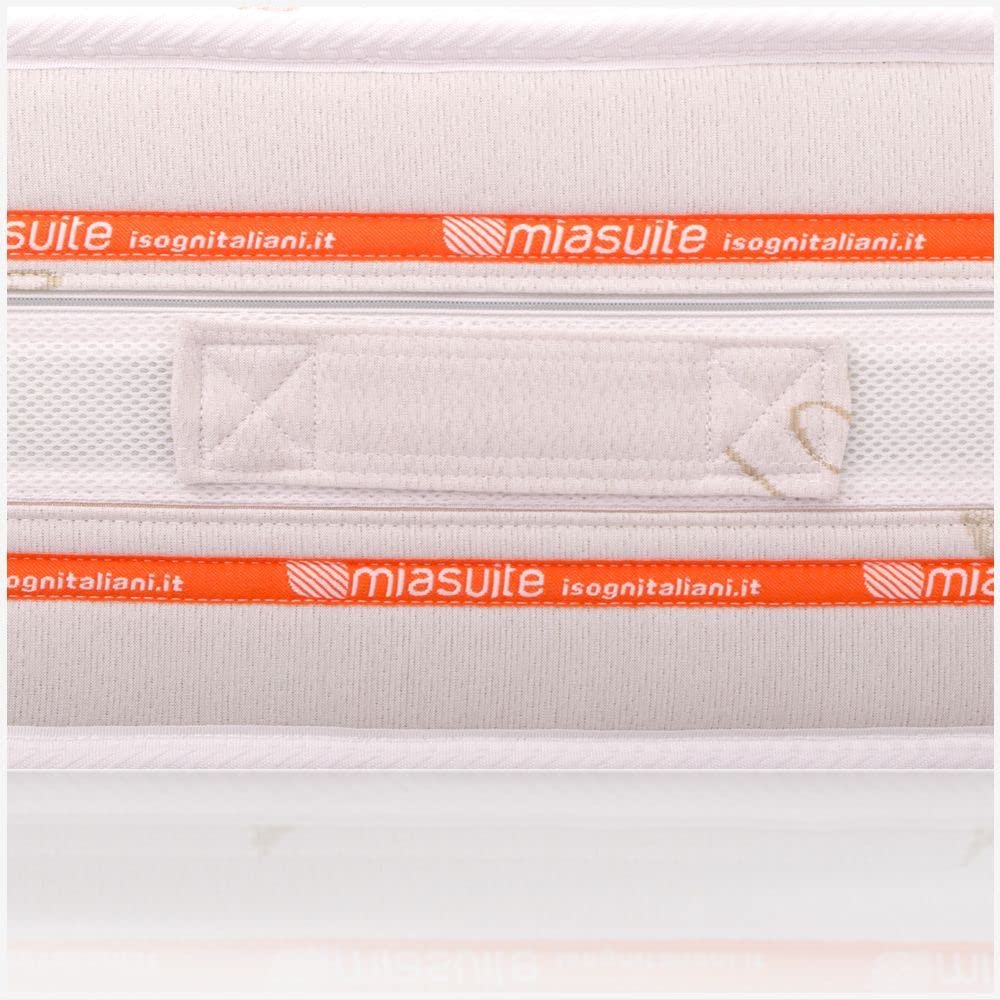 Miasuite I Sogni Italiani Memory Foam Mattress with Aloe Vera Infusion, White, 120x190cm - Premium Comfort for Bedroom, Guest Room & Dormitory Use