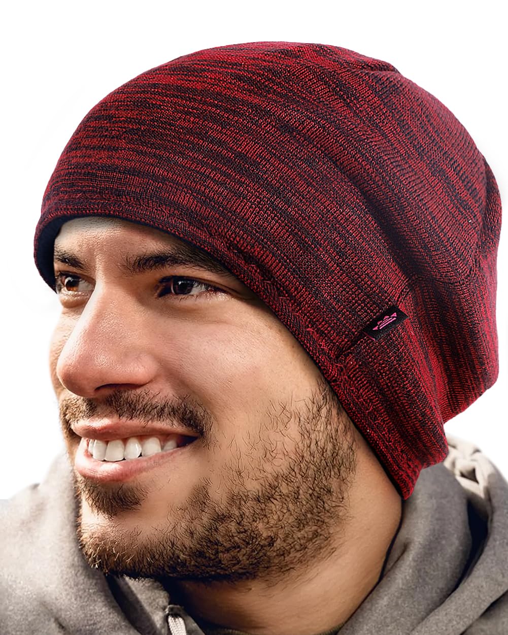 Men's Winter Fleece Beanie - Reversible Windproof Skull Cap for Women | Cold Weather & Outdoor Activities
