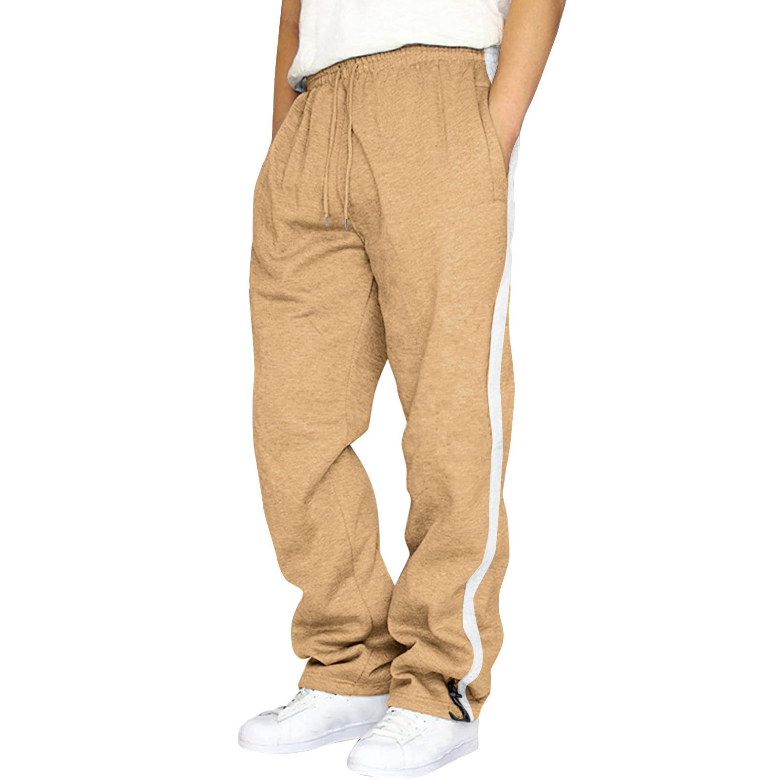 Premium Men's Heavyweight Cotton Blend Jogger Pants - Stretch Elastic Waist with Drawstring & Cargo Pockets | Gym Workout, Running, Lounge & Casual Wear Sweatpants