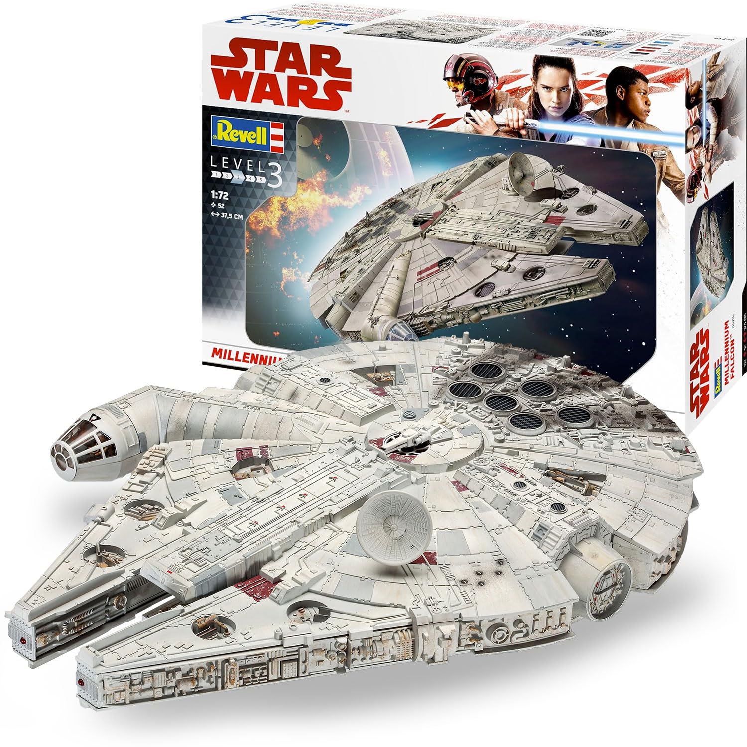 Revell Star Wars Millennium Falcon Han Solo Maquette - 1:72 Scale Model Kit (06718) - Multicolor Collectible for Ages 10 to 99 - Perfect for Display, Gifts & Star Wars Fans