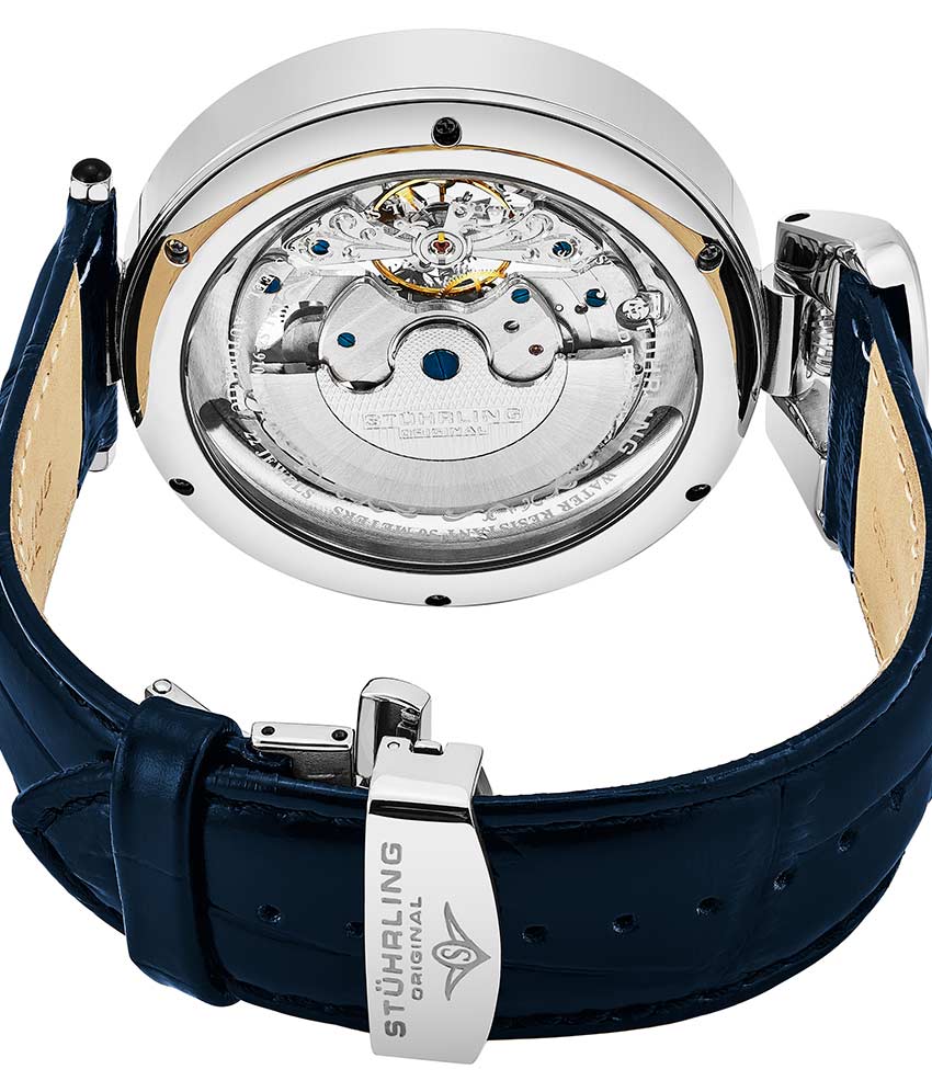 Emperor's Grandeur 127A Automatic 49mm Skeleton Watch for Men - Luxury Mechanical Timepiece with Open Heart Design - Perfect for Formal Events, Business Meetings & Special Occasions