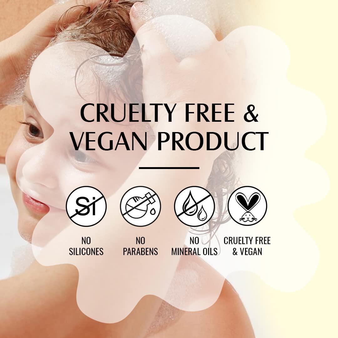 Kidsy Brahmi & Amla Hair Shampoo & Conditioner for Children - 240ml | Natural Ingredients with Brahmi, Amla, Coconut, Almond & Castor Oils | Sulfate-Free & Dermatologist Tested | Gentle Hair Care for Kids | Perfect for Daily Use & Sensitive Scalps