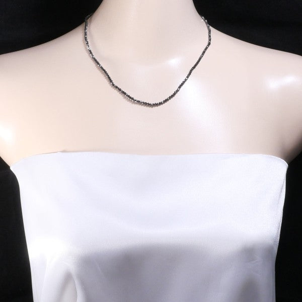 18K White Gold Black Diamond Necklace for Women - Elegant Fine Jewelry Gift for Anniversary, Valentine's Day & Special Occasions