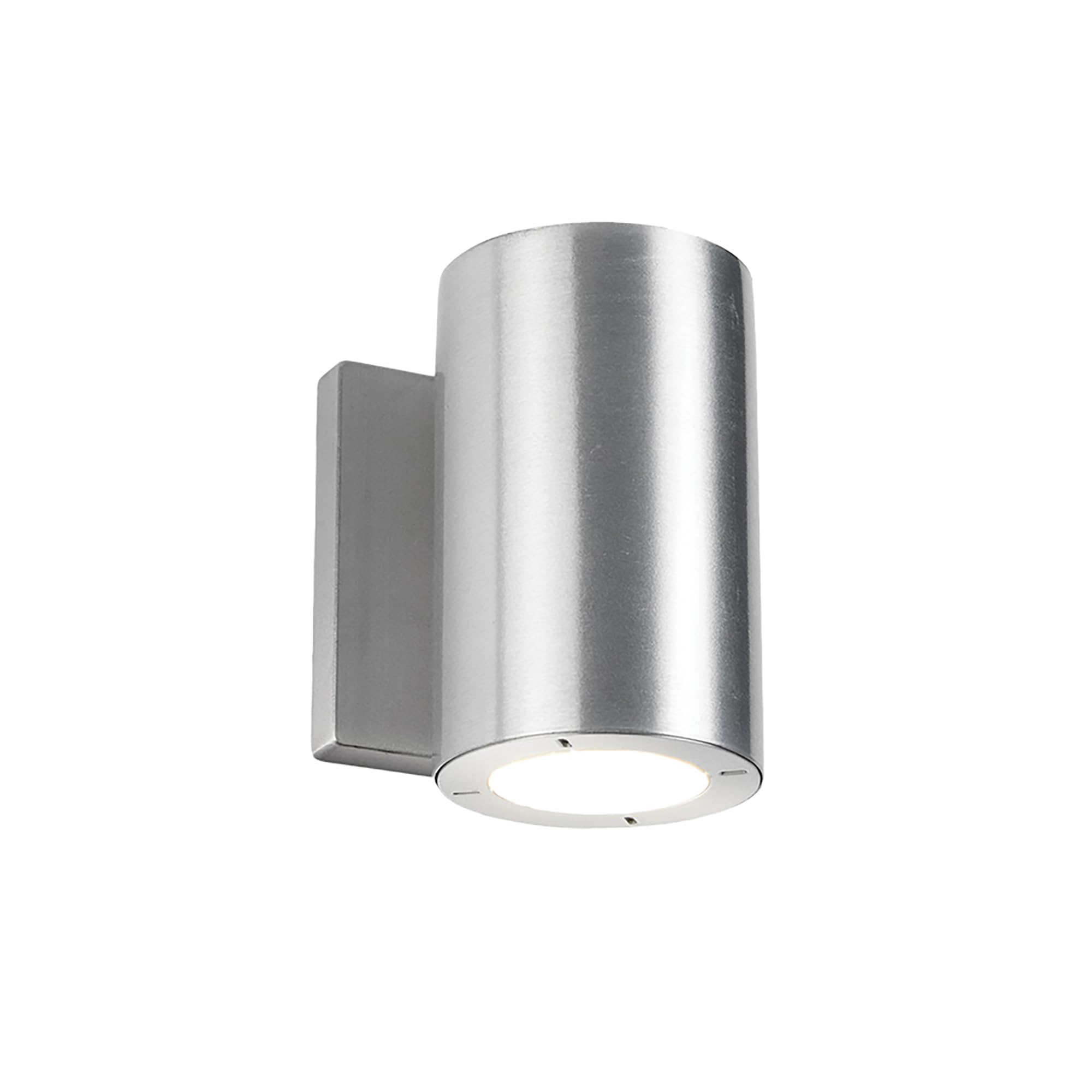 Modern Forms Vessel LED Wall Light - Indoor/Outdoor Up/Down Lighting - 3000K Warm White - Brushed Aluminum Finish - Perfect for Patio, Garden, and Entryway Illumination