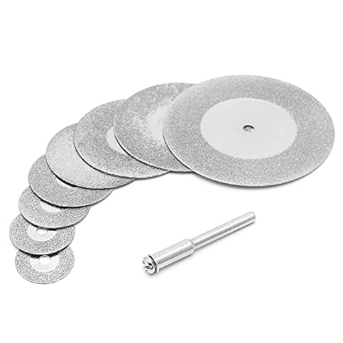 5-Piece 18mm Diamond Cutting Discs with Drill Bit Shank for Rotary Tools - 20mm Hole Diameter - Perfect for Tile, Glass, and Ceramic Cutting Projects