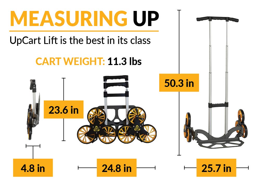 Best Lift Stair Climbing Folding Hand Truck - 200lb Heavy Duty Capacity | Portable Dolly Cart for Moving, Warehouse, Delivery & Home Use