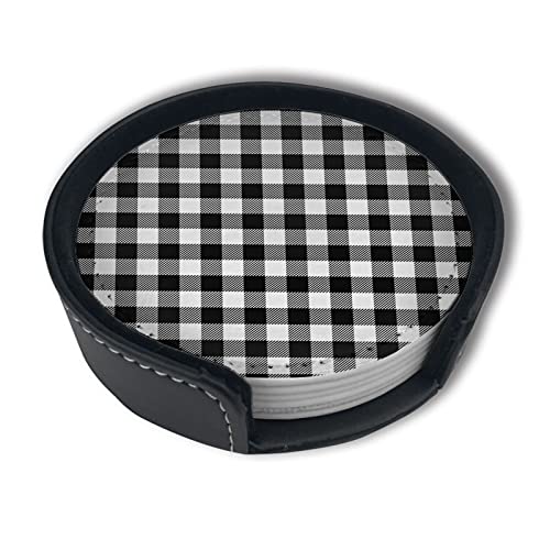White and Black Buffalo Plaid Gingham Tartan