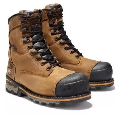 Timberland 92671 8-Inch Boondock Composite Toe Waterproof Work Boots for Men - Durable Safety Shoes for Construction, Hiking & Outdoor Work