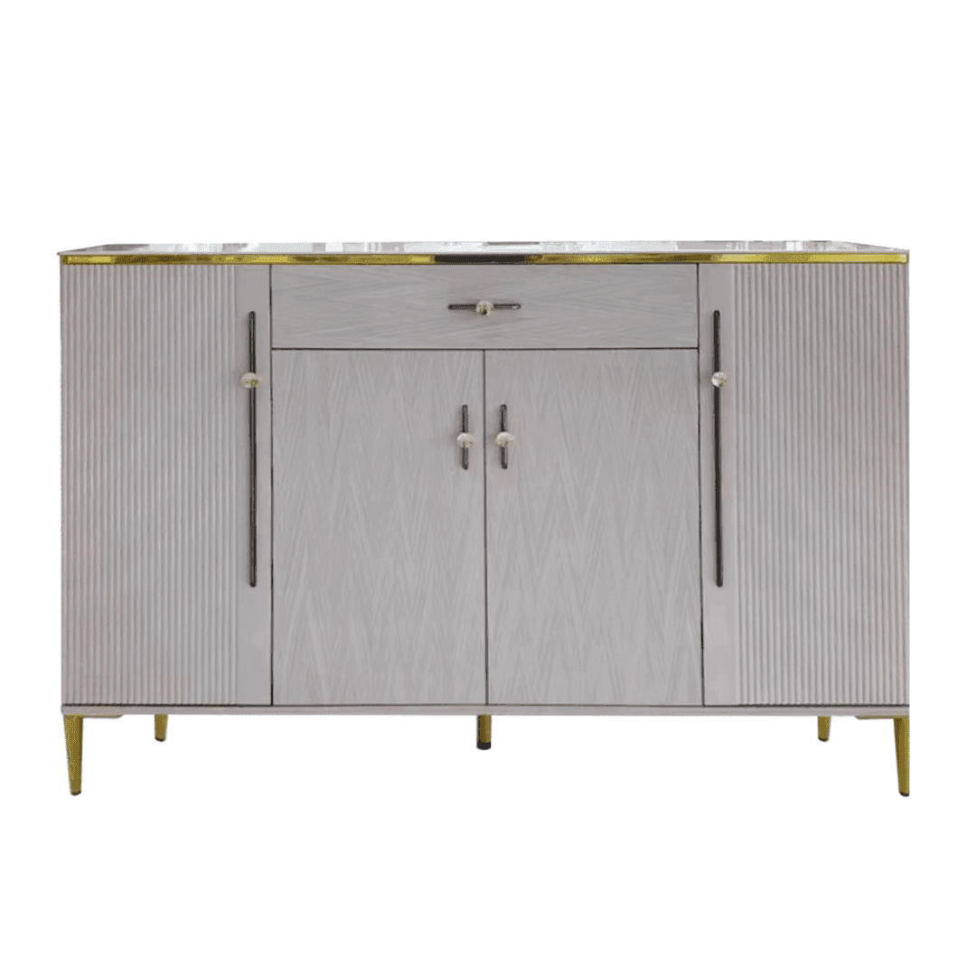 Premium Musco Sintered Stone 4-Door Shoe Cabinet - Durable Entryway Storage Organizer for Shoes, Boots & Accessories | Perfect for Hallway, Mudroom & Closet Organization