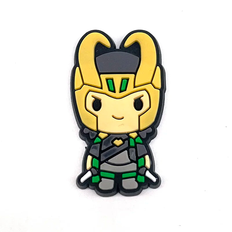 MINISO Marvel Superhero DIY Shoe Charms - Cartoon Character Accessories for Sandals & Clogs - Decorative Pins for Kids Gifts & Garden Fashion Accessories (Perfect for Birthday Presents & Cosplay Outfits)