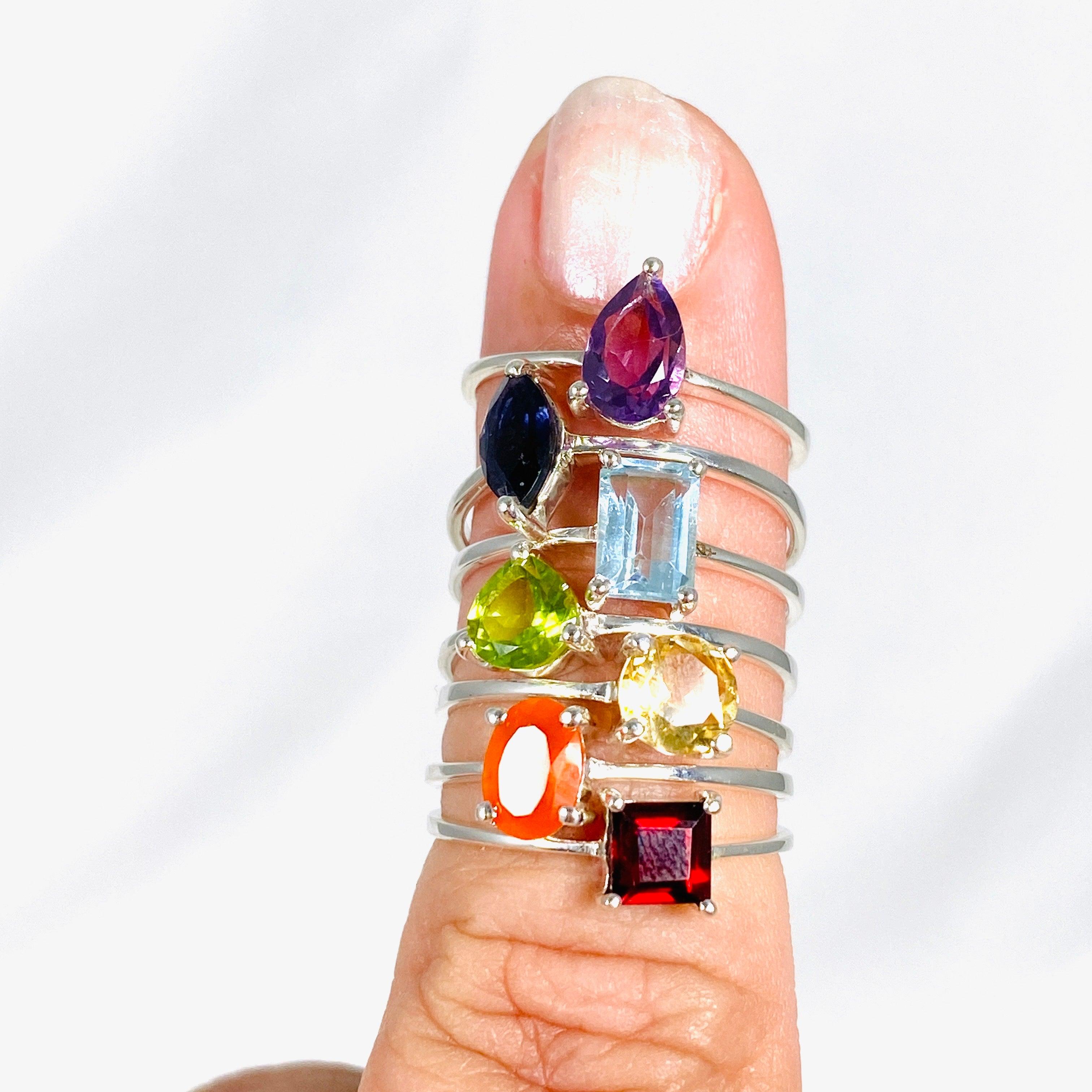 7 Chakra Healing Rings Set for Women - Spiritual Energy Balance & Meditation Jewelry - Perfect for Yoga, Reiki, and Mindfulness Practices