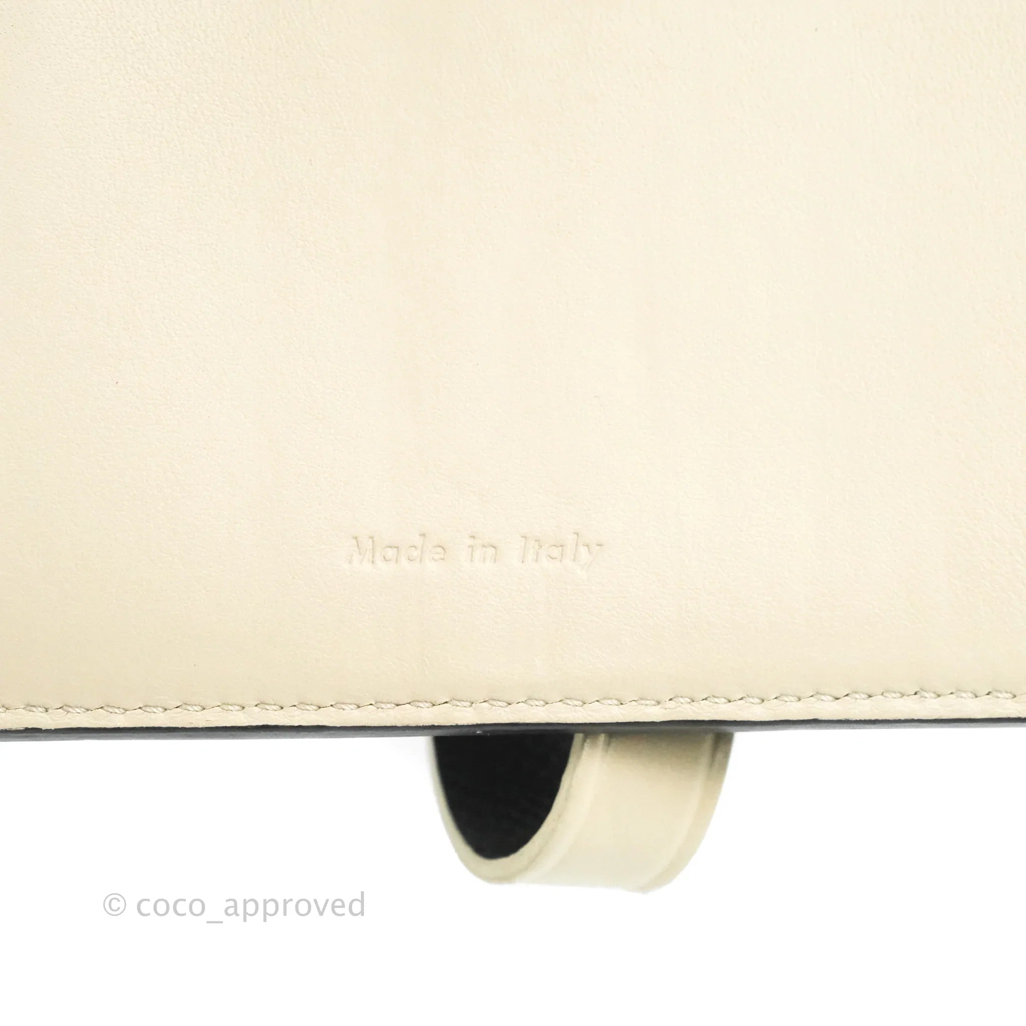 Celine Medium Strap Wallet in Grained Calfskin - Black & Cream Crossbody Bag for Women | Perfect for Everyday Use, Travel & Shopping