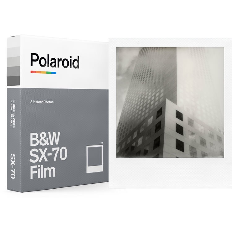 Polaroid Originals Black and White Instant Film for SX-70 Camera - 8 Exposures with White Frame - Perfect for Vintage Photography & Artistic Shots