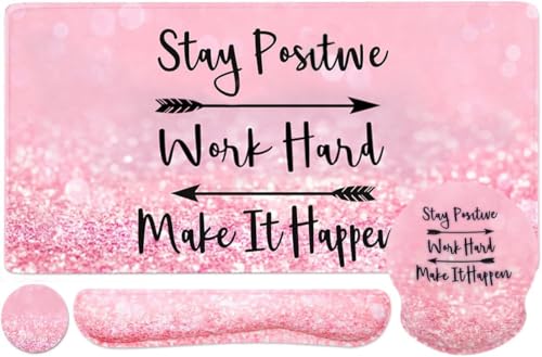 4 Pcs Pink Stay Positive