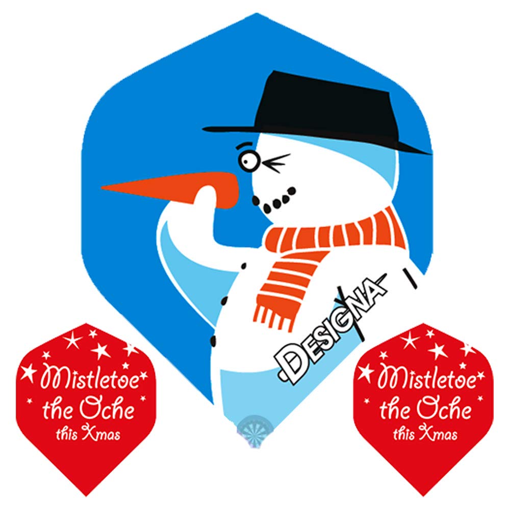 3 Sets (9 Flights) Durable Snowman Christmas Dart Flights - 100 Micron Extra Strong for Holiday Parties & Game Nights