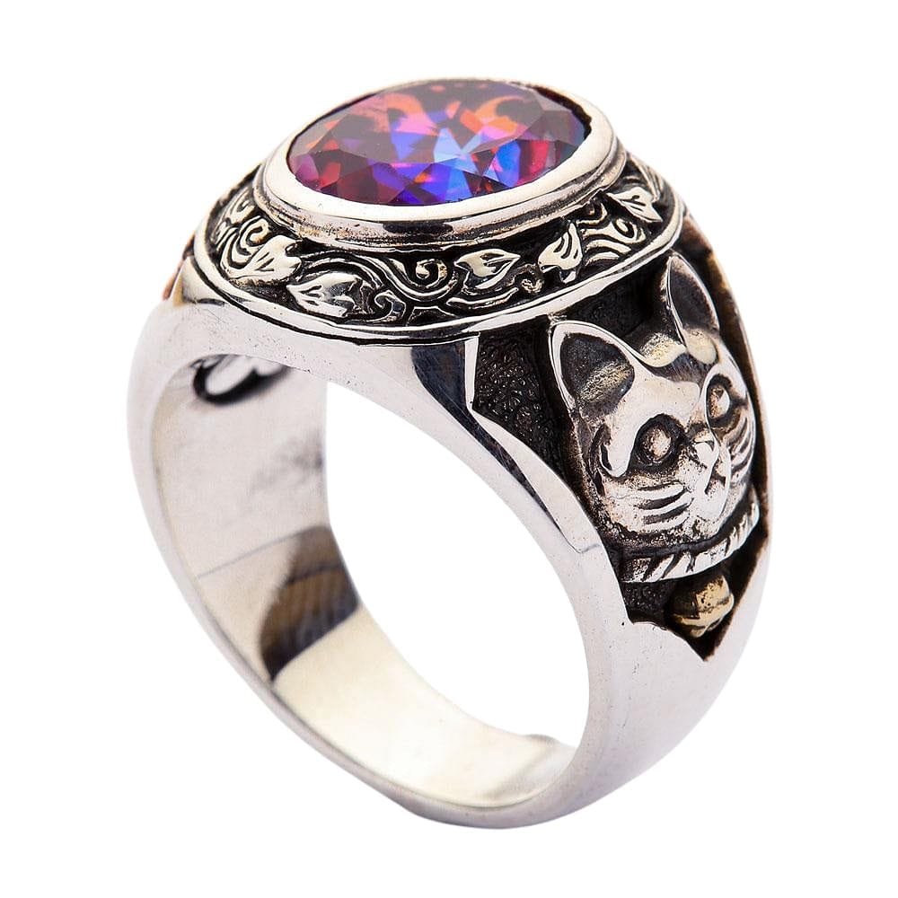 Japanese Maneki Neko Cat Sterling Silver Ring - Lucky Charm Jewelry for Women & Men - Perfect for Gifts, Fashion Accessories & Good Fortune