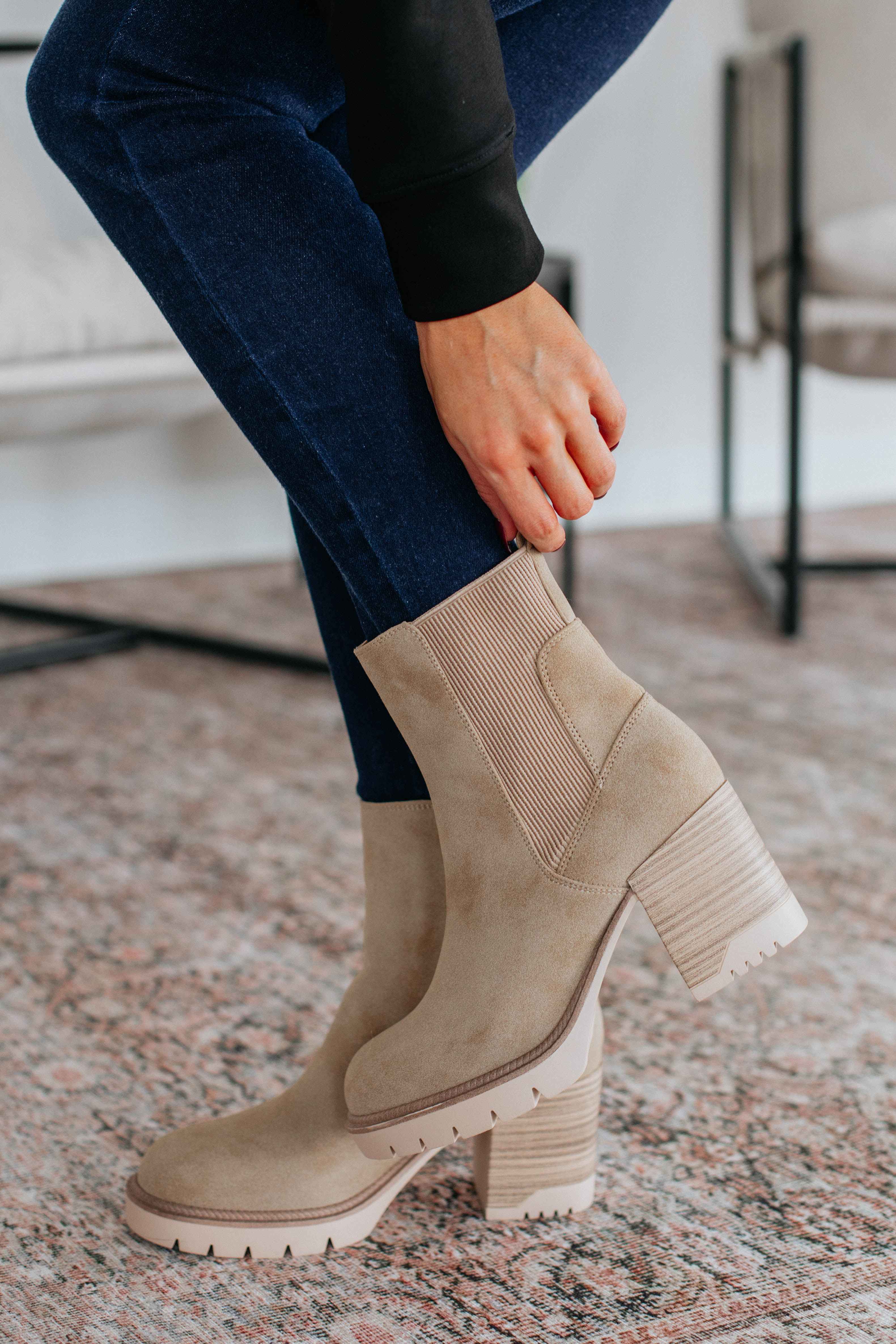 Anywhere With You Boots in Taupe - Stylish & Comfortable Ankle Boots for Women | Perfect for Casual Outings, Work & Travel
