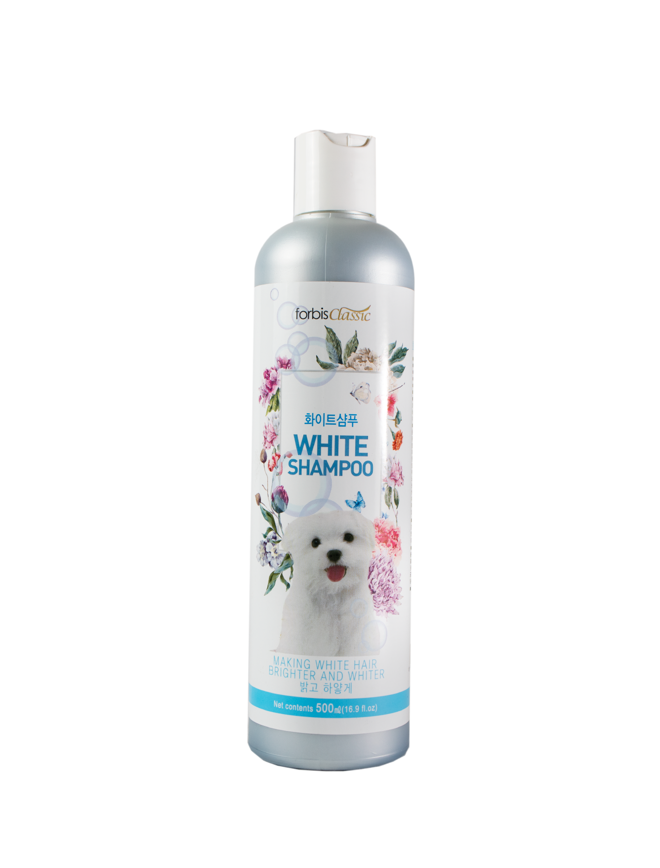 Forbis Classic White Shampoo for Dogs - 500ml Whitening Dog Shampoo for Bright Fur - Gentle Cleansing & Odor Control - Perfect for White & Light-Colored Coats - Bathing & Grooming Essential