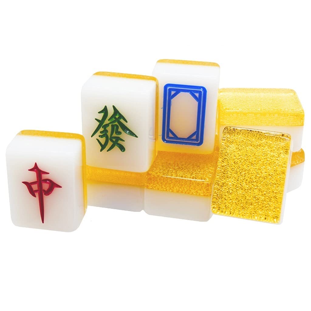 Premium Acrylic Chinese Mahjong Game Set with Dice & Weathervane - Complete Family Gift (Pink) | Perfect for Game Nights, Parties & Cultural Enthusiasts