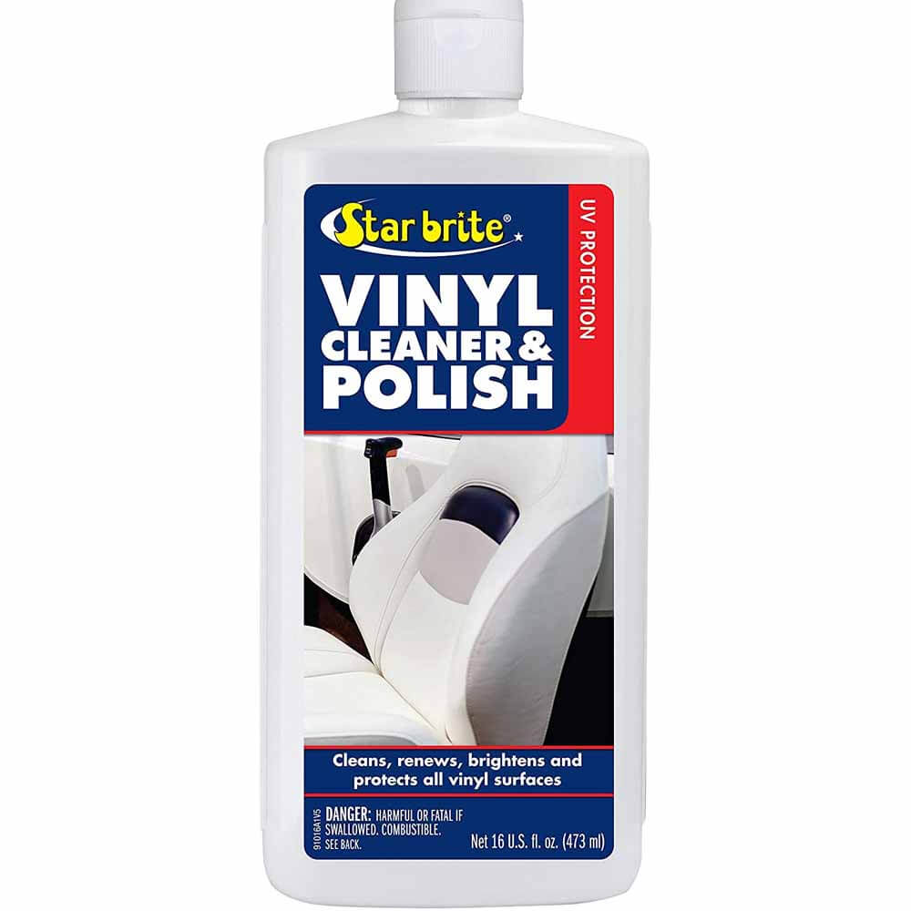 Starbrite Vinyl Cleaner Polish & Protectant 16oz - Marine & RV Vinyl Restoration Kit for Boats, Cars & Outdoor Furniture - UV Protection & Long-Lasting Shine