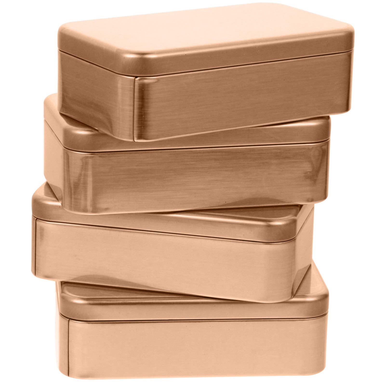 8-Piece Rectangular Tin Box Set - Holiday Metal Gift Tins for Christmas, New Year, Candy, Tea, Coffee | Perfect for Storing Chocolates, Cosmetics, Jewelry & Photos - Reusable Decorative Storage Containers for Home & Office Organization