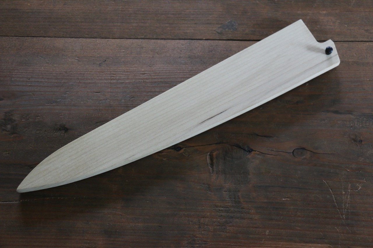 Premium Magnolia Saya Sheath for 240mm Sujihiki Knife - Handcrafted Plywood Pin - Perfect for Japanese Kitchen, Sushi Chefs & Meat Slicing