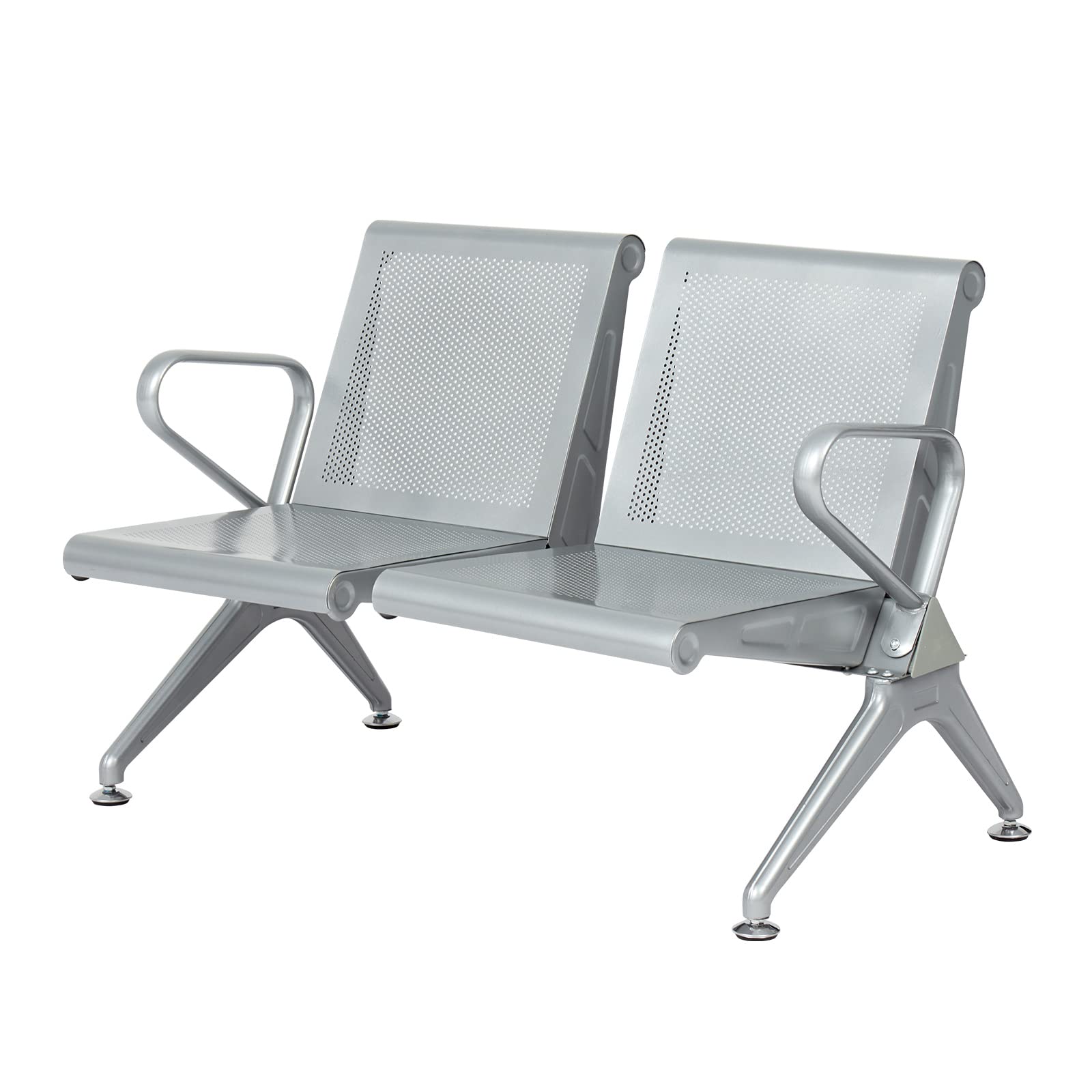 KINTNESS 2-Seat Reception Waiting Chair - Modern Office Guest Bench for Lobby, Airport, Hospital, Salon & Conference Room - Perfect for Waiting Areas, Reception Spaces & Public Seating