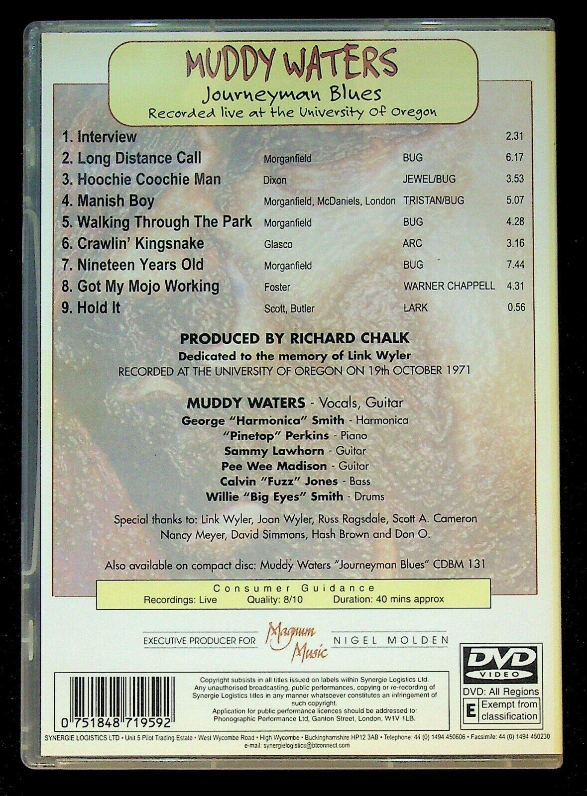 Muddy Waters - Journey Man Blues DVD | Classic Blues Music Film | Perfect for Blues Fans & Music Collectors