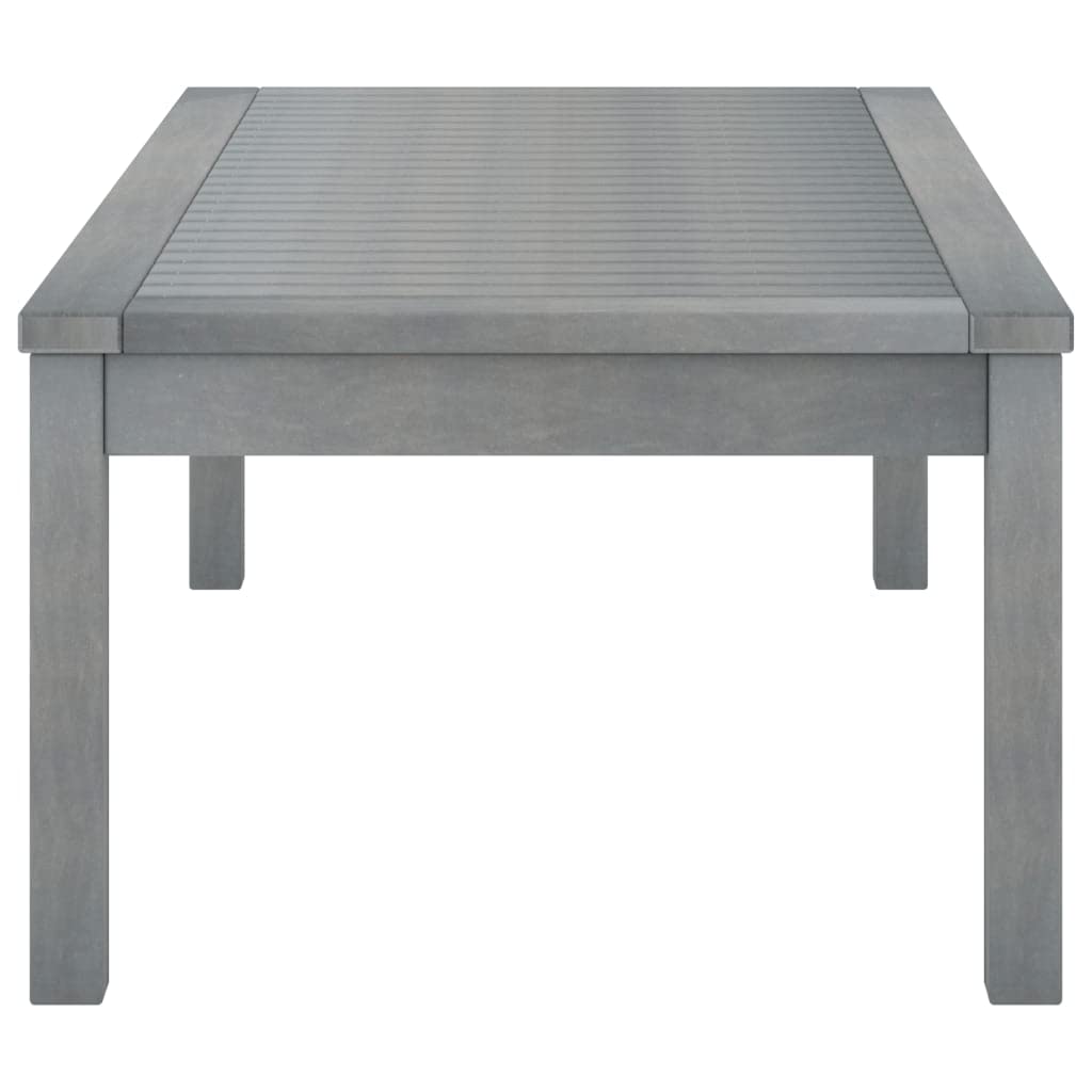 39.4x19.7x13 Inch Gray Acacia Wood Square Bistro Table - Outdoor Dining Table for Backyard, Garden, Patio & Poolside - Indoor/Outdoor Coffee Table & End Table - Perfect for Al Fresco Dining, Entertaining & Relaxation