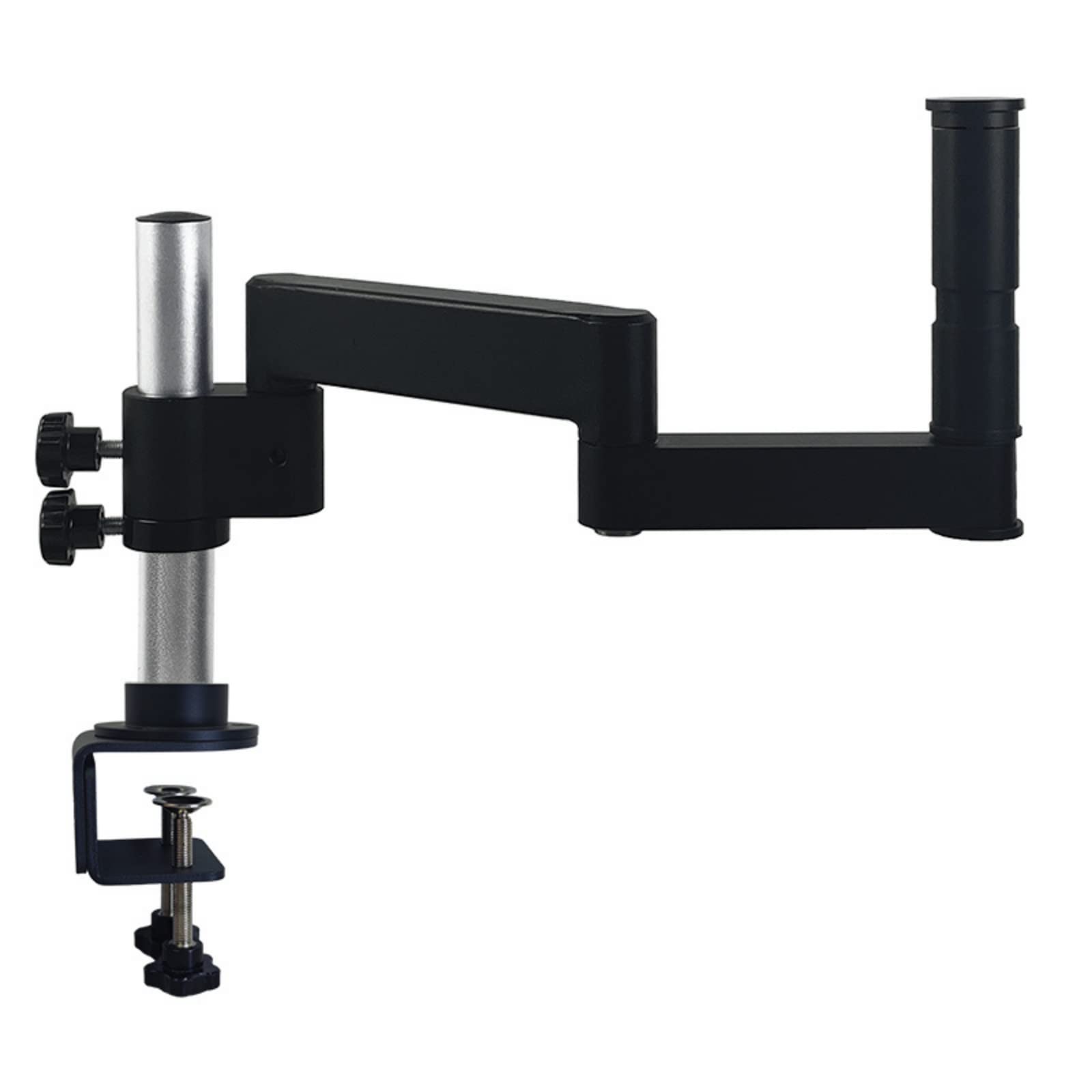 360° Rotatable Microscope Articulating Arm Stand with Universal Clamp - Compatible with Stereo/Trinocular Microscopes, HDMI Cameras & Phones (32mm Clamp) - Perfect for Soldering, Repair & Lab Work