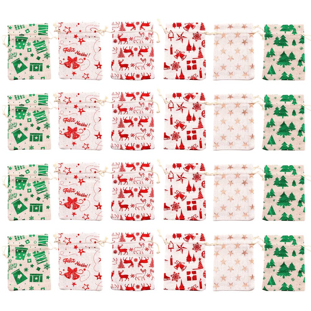 DOITOOL 12-Pack Reusable Candy Storage Bags with Drawstring - Portable Gift Bags for Halloween, Christmas Party Favors, Birthday Treats & Travel Snacks - Food Safe BPA-Free Plastic Pouch