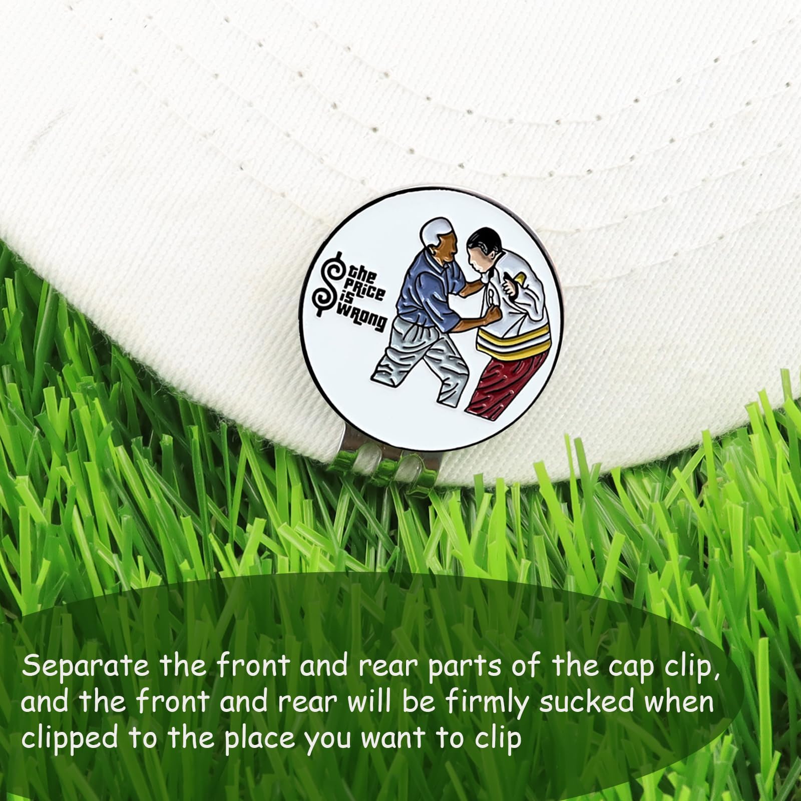 **JOLINTAL 3-Pack Magnetic Golf Ball Markers with Hat Clip – Funny Golf Gifts for Men & Women – Perfect Golf Accessories for Players & Ball Lovers (Ideal for Tournaments, Practice, and Casual Play)**