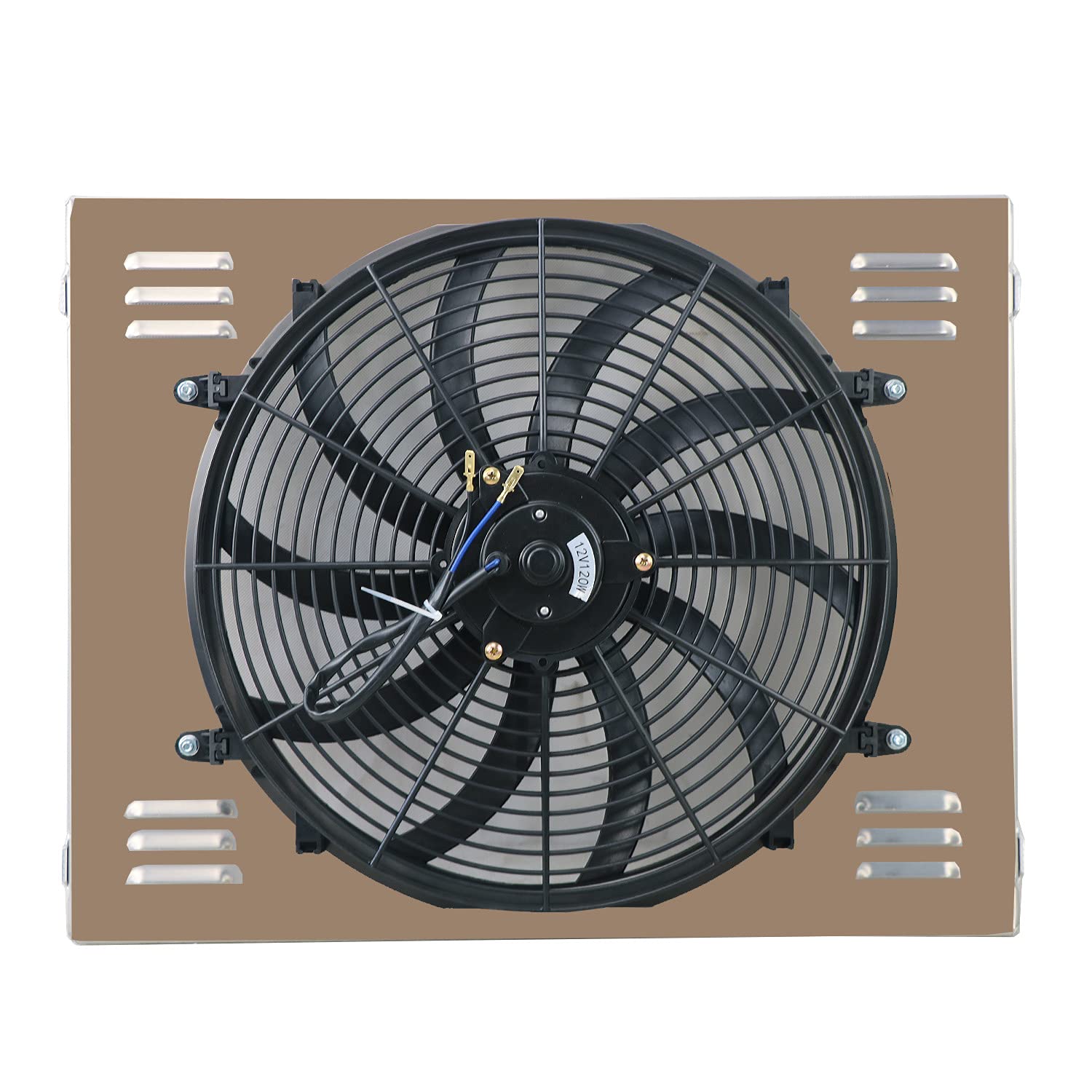 High-Performance Full Aluminum Racing Radiator with Shroud Fan for 1972-1979 Dodge D/W 100 200 300 Pickup Trucks 5.2L 5.9L V8 - Engine Cooling Upgrade for Off-Road & Towing