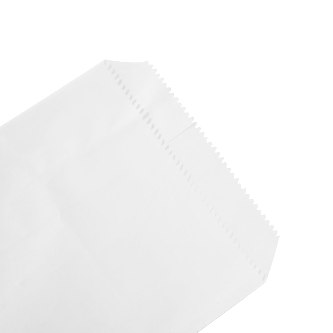 White Paper Bags 7x5 Inches - 100 Count Bulk Pack | Eco-Friendly Kraft Gift Bags for Retail, Parties & Favor Packaging