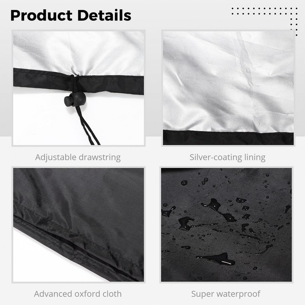 Heavy Duty All Weather Resistant 3-Seater Patio Bench Cover - 63.8