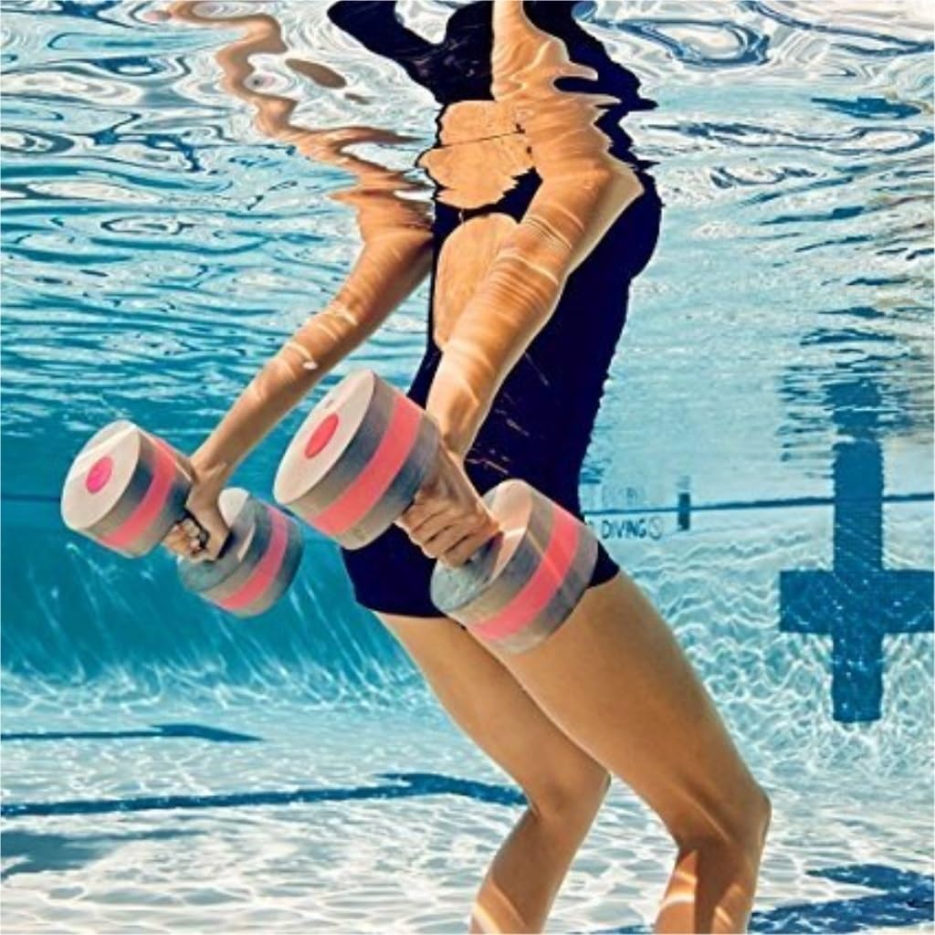 EVA Water Dumbbells for Swimming, Yoga & Aqua Fitness - Lightweight Buoyant Dumbbells for Beginners, Water Resistance Training & Underwater Exercises - Perfect for Pool Workouts, Hydrotherapy & Aquatic Therapy Sessions