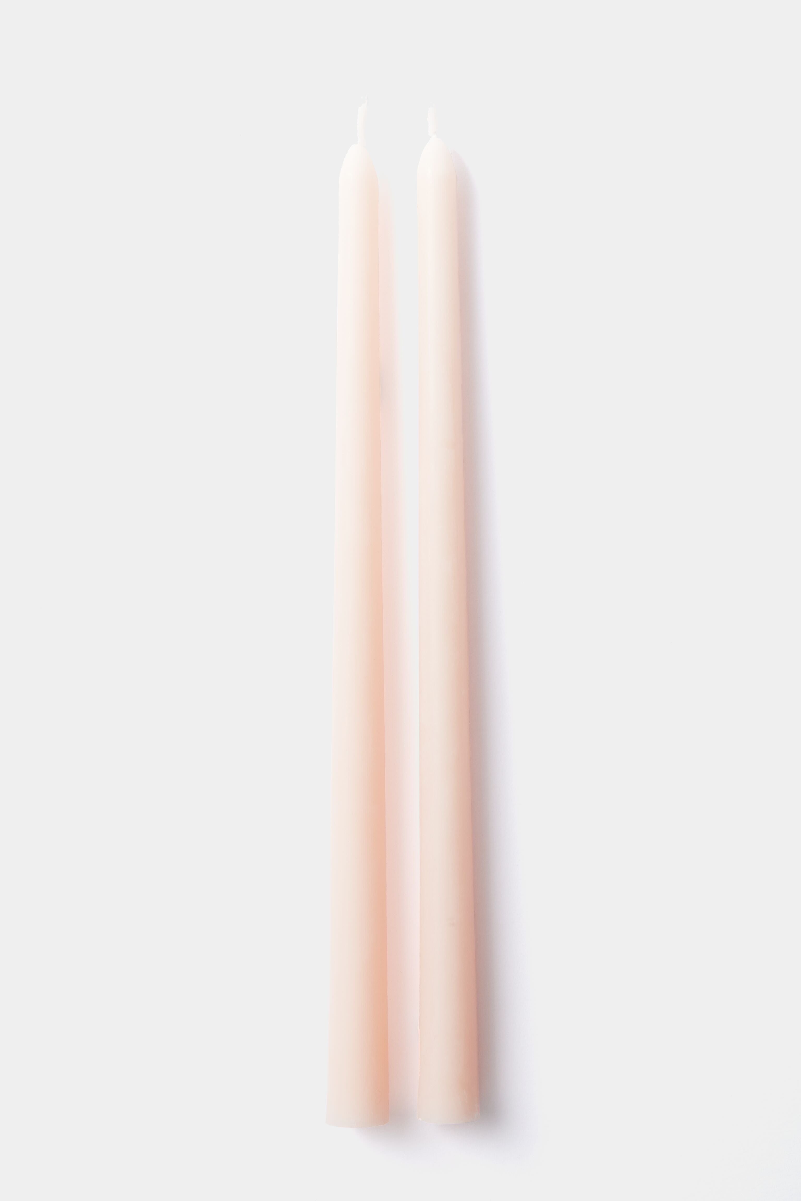 Natural Blush Everyday Tapers Candles - Set of 12 Long-Lasting Scented Taper Candles for Romantic Dinners, Wedding Decor & Home Ambiance