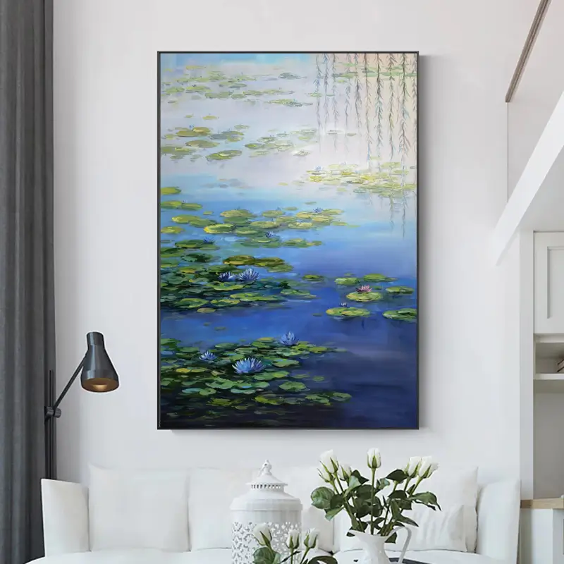 Flower and Tree Painting #FT002 - Handmade Canvas Wall Art for Home Decor, Living Room, Bedroom & Office