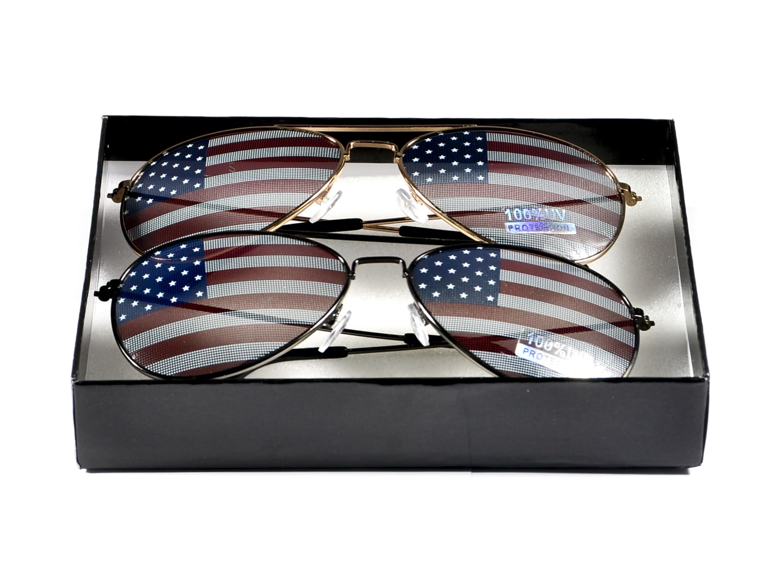 Goson American Flag Mirror Novelty Sunglasses - Patriotic Fashion Accessory for 4th of July, Concerts & Outdoor Events